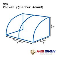 002 Convex Quarter Round Awning (Frame only) 002 Convex Quarter Round Awning (Frame only)