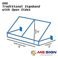 005 Traditional Signband with Open Sides (Frame only) 005 Traditional Signband with Open Sides (Frame only)