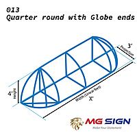 013 Quarter Round Awning with Globe Ends (Frame only) 013 Quarter Round Awning with Globe Ends (Frame only)